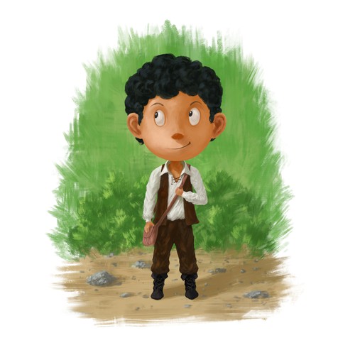 Digital illustration with the title 'Children book illustration'