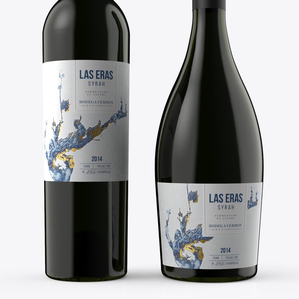 3D label with the title 'Organic Exclusive Wine Label Design'