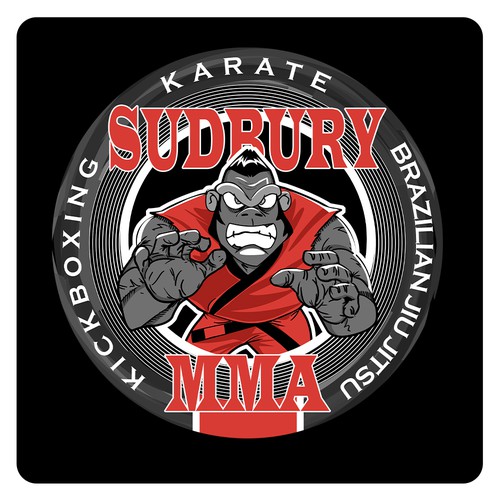 Jiu-jitsu logo with the title 'Super Ape BJJ Sudbury MMA'