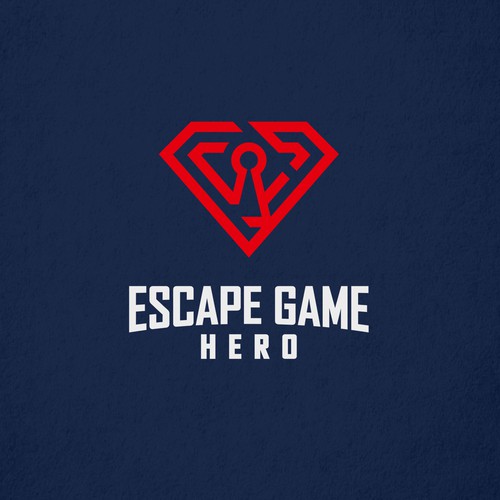 Escape room logo with the title 'Bold hero logo'