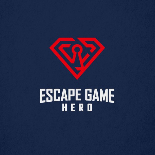 Efeito de texto do logotipo do jogo 3d escape room