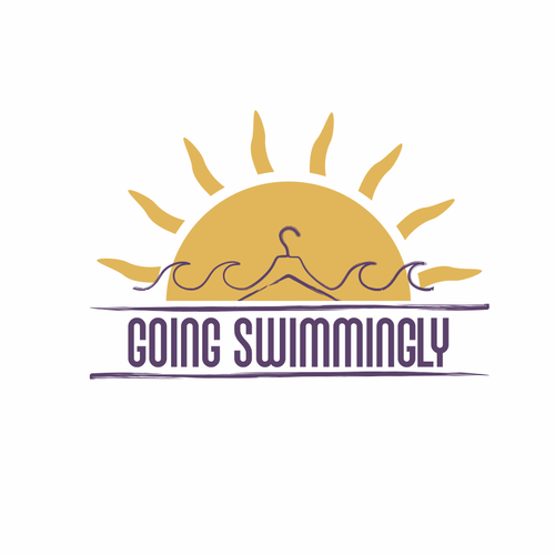 Swimwear logo with the title 'Going Swimmingly brand logo'