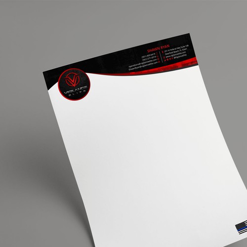 Letterhead design with the title 'Letterhead'