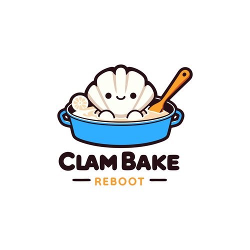 Seafood logo with the title 'Fun Bold logo for cookout '