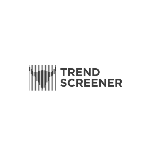 Pie chart logo with the title 'Geometric bold logo for Trend Screener'