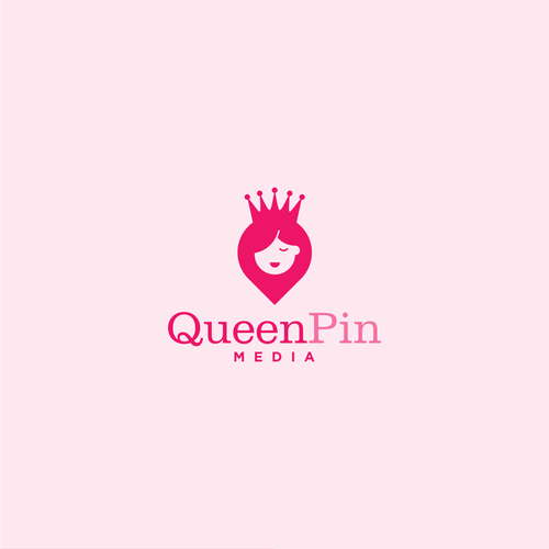 Queen design with the title 'Simple logo concept for queenpin media'