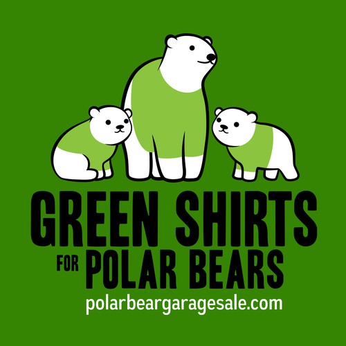 Cute t-shirt with the title 'Green Shirts For Polar Bears'