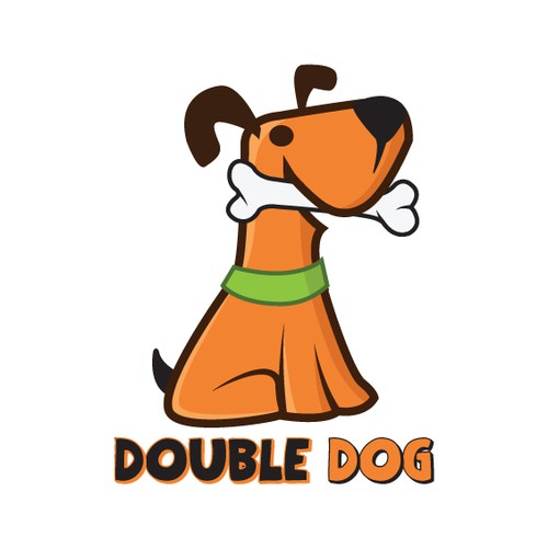 Cub logo with the title 'Cool dog mascot for mobile phone challenge app'
