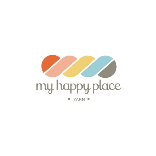 Yarn logo with the title 'my happy place yarn'