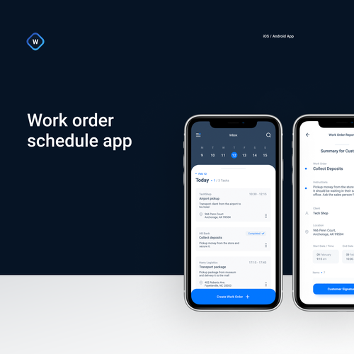 Task design with the title 'EasyWork - Task Schedule App'