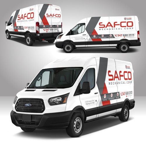 Heating design with the title 'Mechanical Company Van'