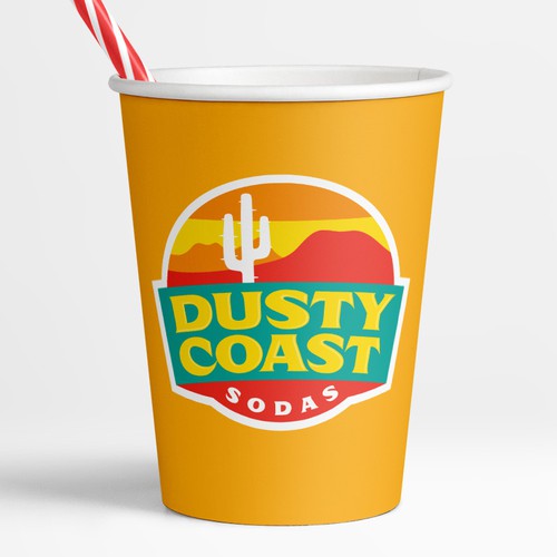 Soda design with the title 'Dusty Coast Sodas'
