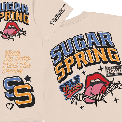 Set design with the title 'Tshirt Design Constest Streetwear brand'