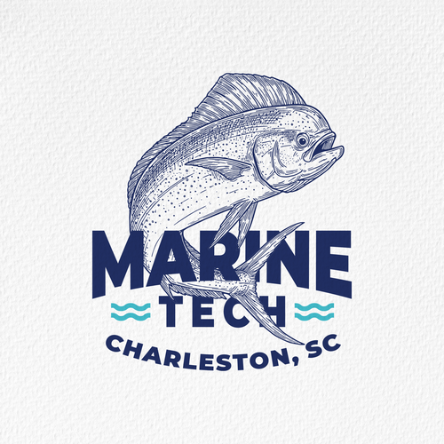 Fish t-shirt with the title 'Marine Tech'
