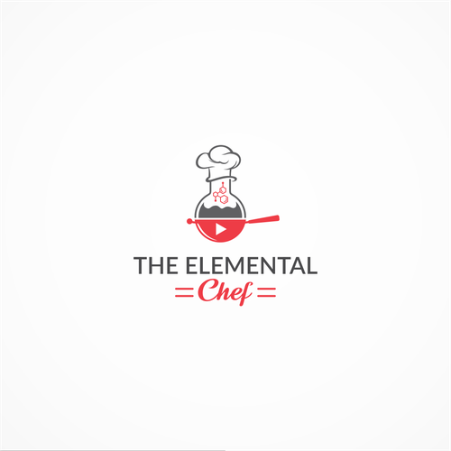 Chef brand with the title 'Logo concept combining materials science and cooking.'
