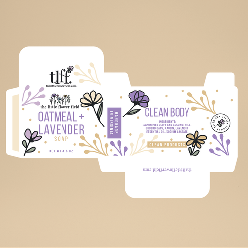 Design with the title 'the little flower field'