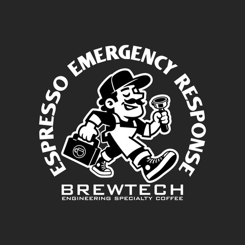 Coffee t-shirt with the title 'Coffee shop mascot tee design'
