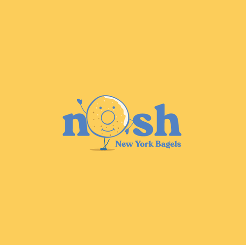 Bagel logo with the title 'Nosh Bagel logo'