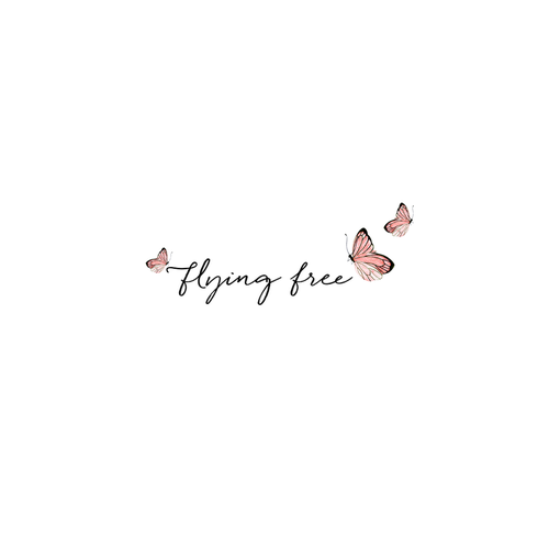 Pretty logo with the title 'Flying Free'