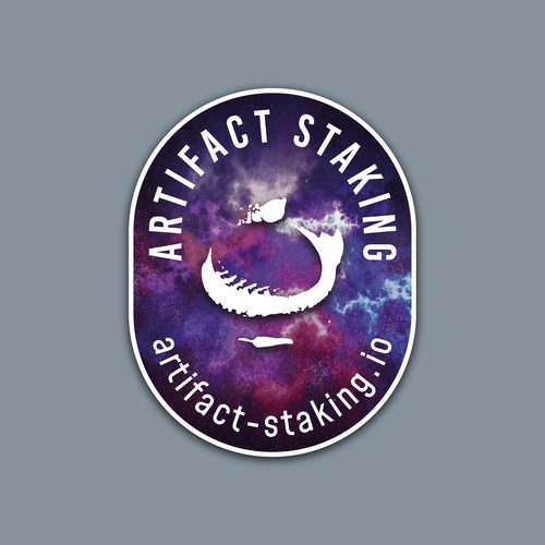Nebula design with the title 'Nebula for sticker Artifact Staking'