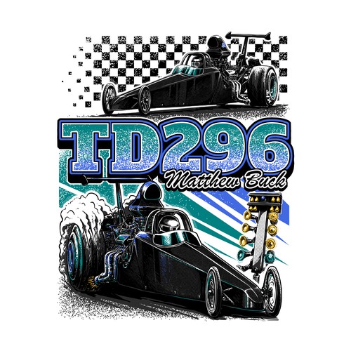 Racing t-shirt with the title 'Rabbit Realm'