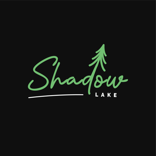 Fir tree logo with the title 'Shadow lake logo'