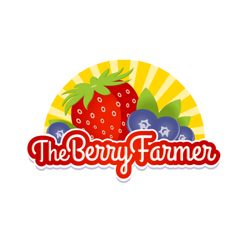 Strawberry logo with the title 'The Berry Farmer'