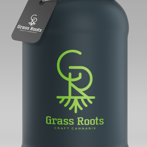 Line brand with the title 'Simple monogram in geometric style'