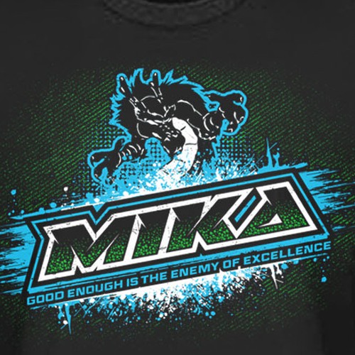 Karate design with the title 'MIKA tshirt design'