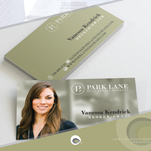Classy design with the title 'Business Card Design for Real Estate'