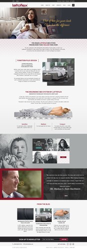 Home furnishing website with the title 'Lattoflex'