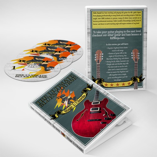 Blues design with the title 'Blues Instructional DVD'