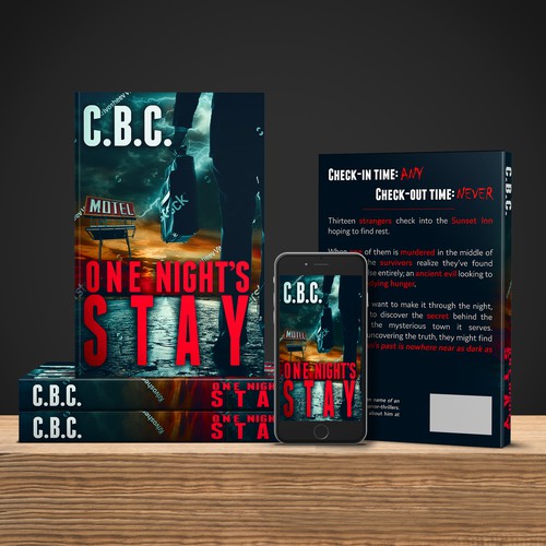 Scary book cover with the title 'Book cover for paranormal horror/thriller'