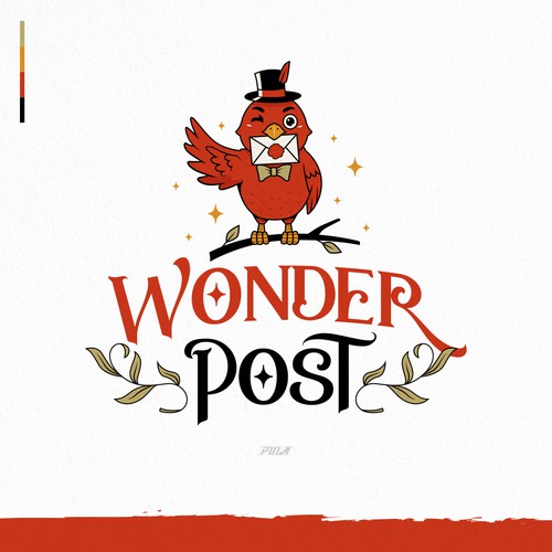 Classic logo with the title 'Design a classy children’s book publishing logo named "WonderPost"'
