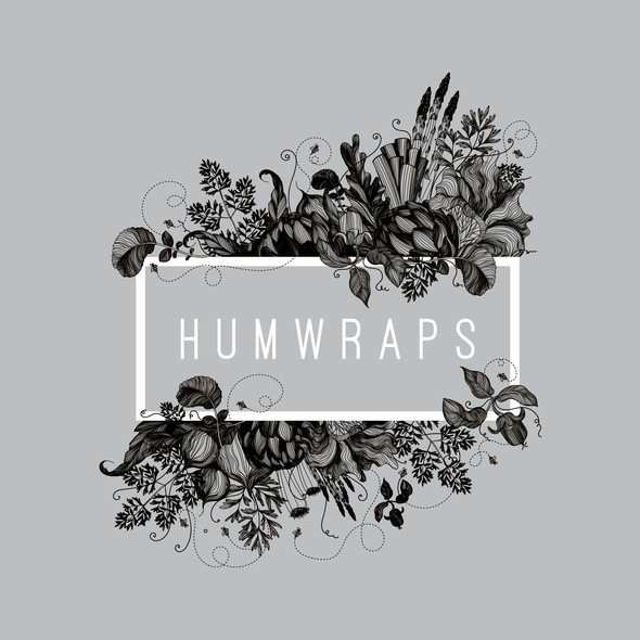 Fresh food logo with the title 'Logo and label design for Humwraps, reuseable planet friendly food wrapping cloth '