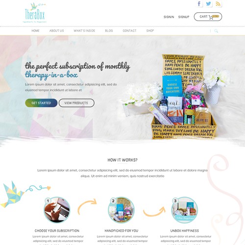 Delivery website with the title 'Modern Bold Designs'