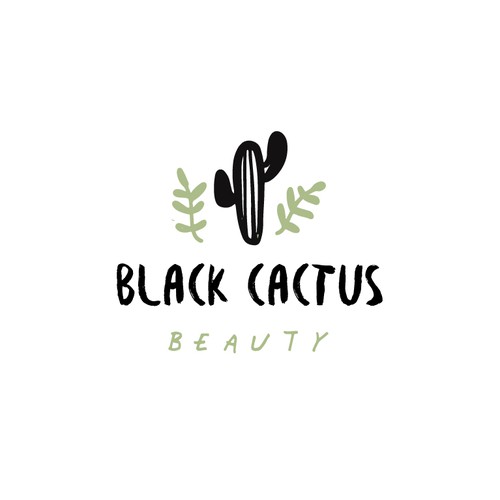 Whimsical logo with the title 'Quirky cactus'