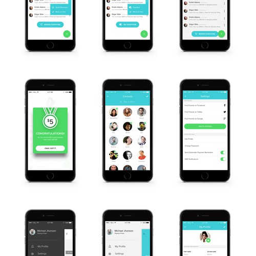 Pop up design with the title 'SplitPal - iPhone App'