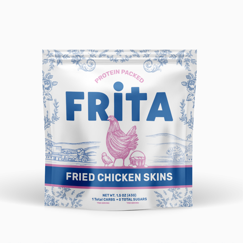 Illustration packaging with the title 'FRITA'