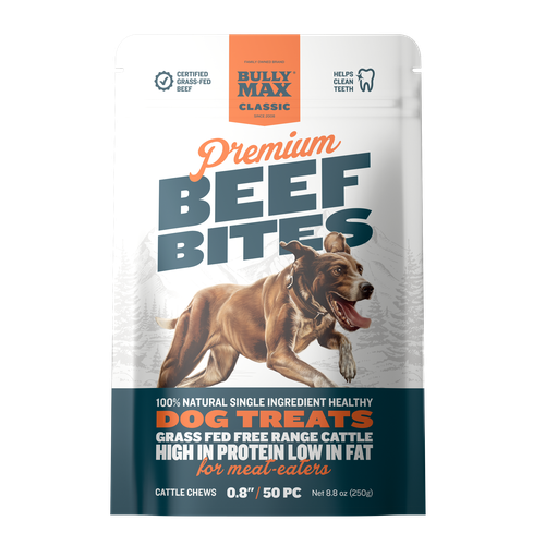 Stand-up pouch design with the title 'Bully Max 3d Pouch'