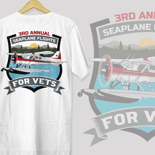 Celebration design with the title '3rd Annual Seaplane Flights'