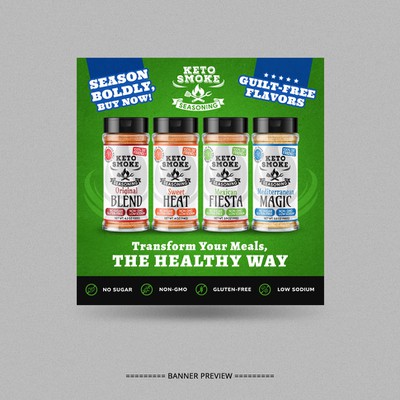 Banner ad for seasoning brand