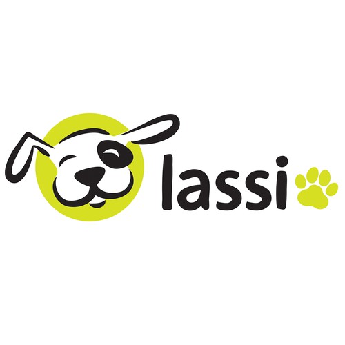 Pet food logo with the title 'lassi'