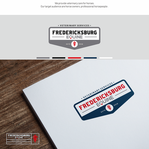 High-end brand with the title 'FREDERICKSBURG EQUINE'