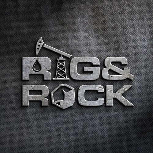 Oil logo with the title 'Logo design concept for Rig & Rock'