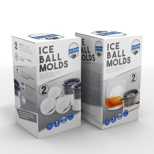 Ice design with the title 'packaging for Ice Ball Molds'