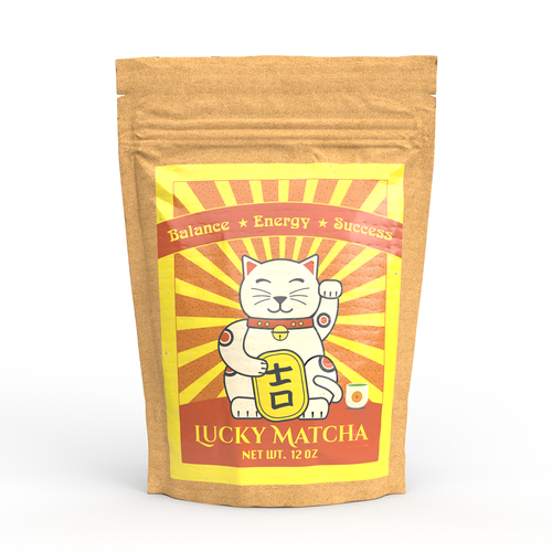 Green tea packaging with the title 'packaging for green tea'