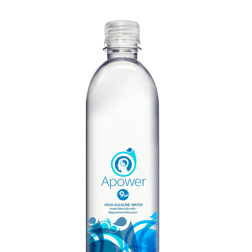 Sports label with the title 'High Alkaline water packaging'