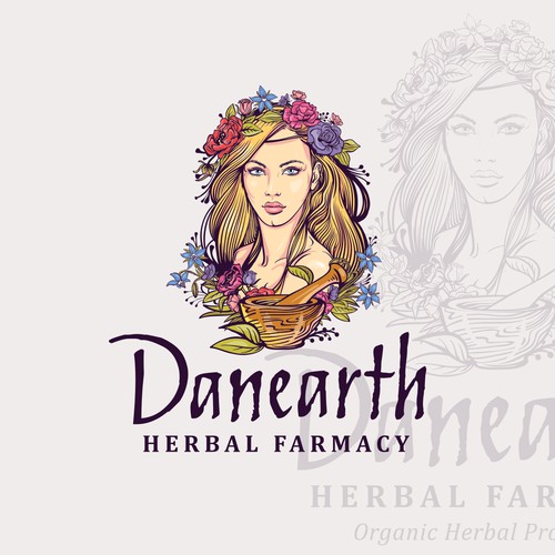 Natural design with the title 'Danearth Herbal Farmacy'