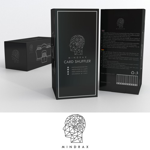 Card game design with the title 'Manual Card Shuffler'